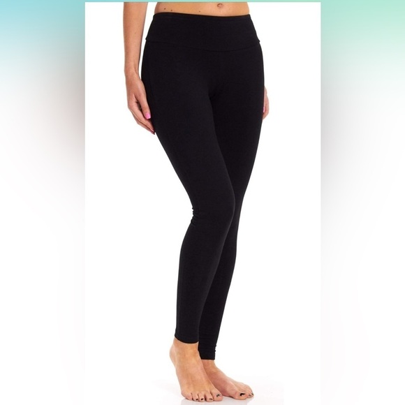 NWT Teez-Her Tummy Control Black High Waist Pull-On Leggings Cotton Sz Medium - Picture 2 of 11